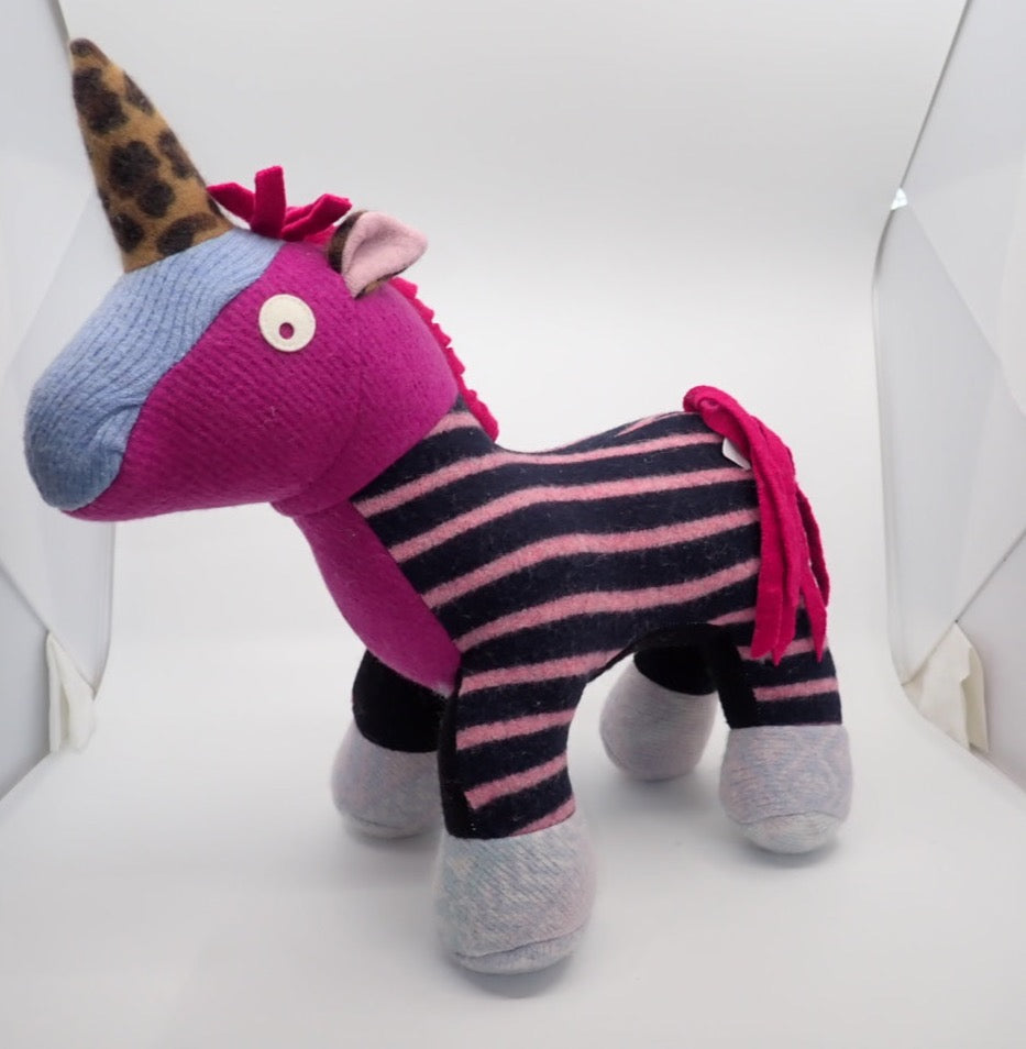 Wool Stuffed Animal, Unicorn, Children, Unique Creation (+ Options)