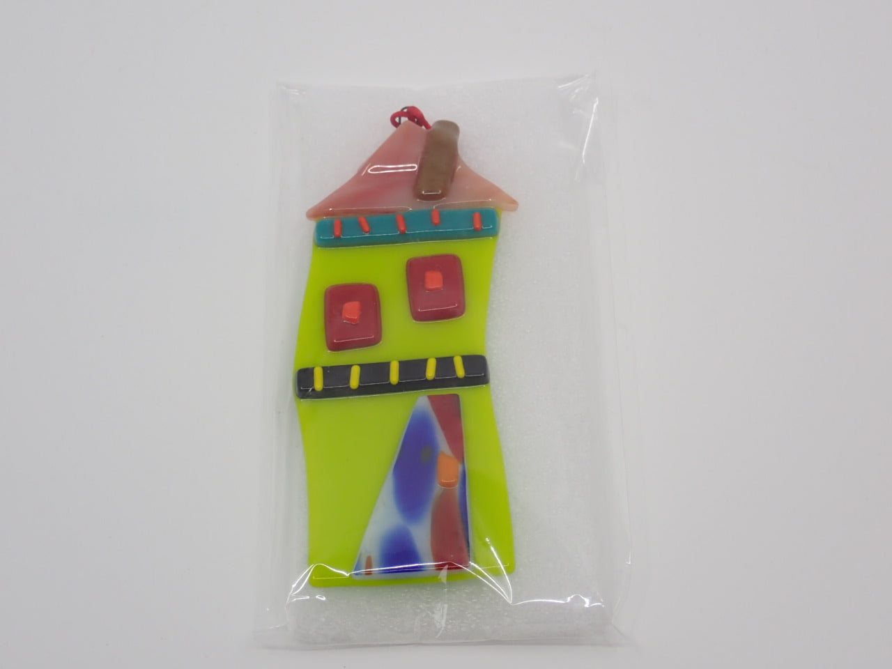 Ornament, Jellybean House, stained Glass (+ Options)