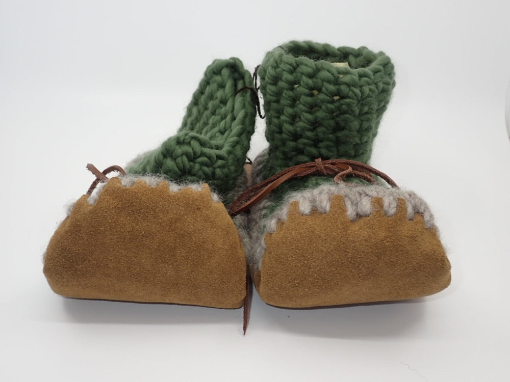 Wool Slippers, Men's, Sheepskin Insole, Mukluk Leather Soles (+ Options)