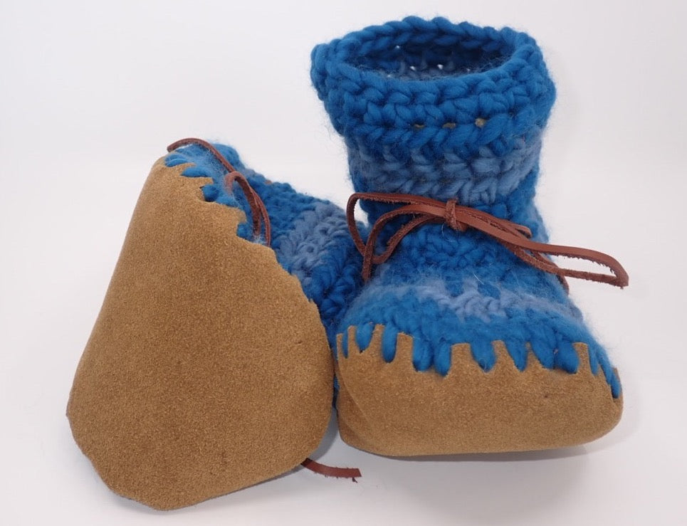 Wool Slippers, Men's, Sheepskin Insole, Mukluk Leather Soles (+ Options)