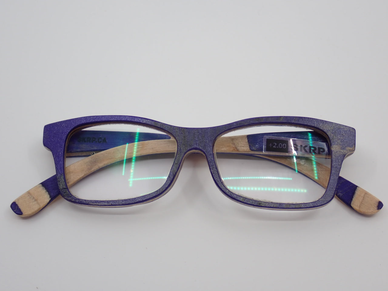 Reading Glasses, +2.00 Magnification, Recycled Skateboards (+ Options)