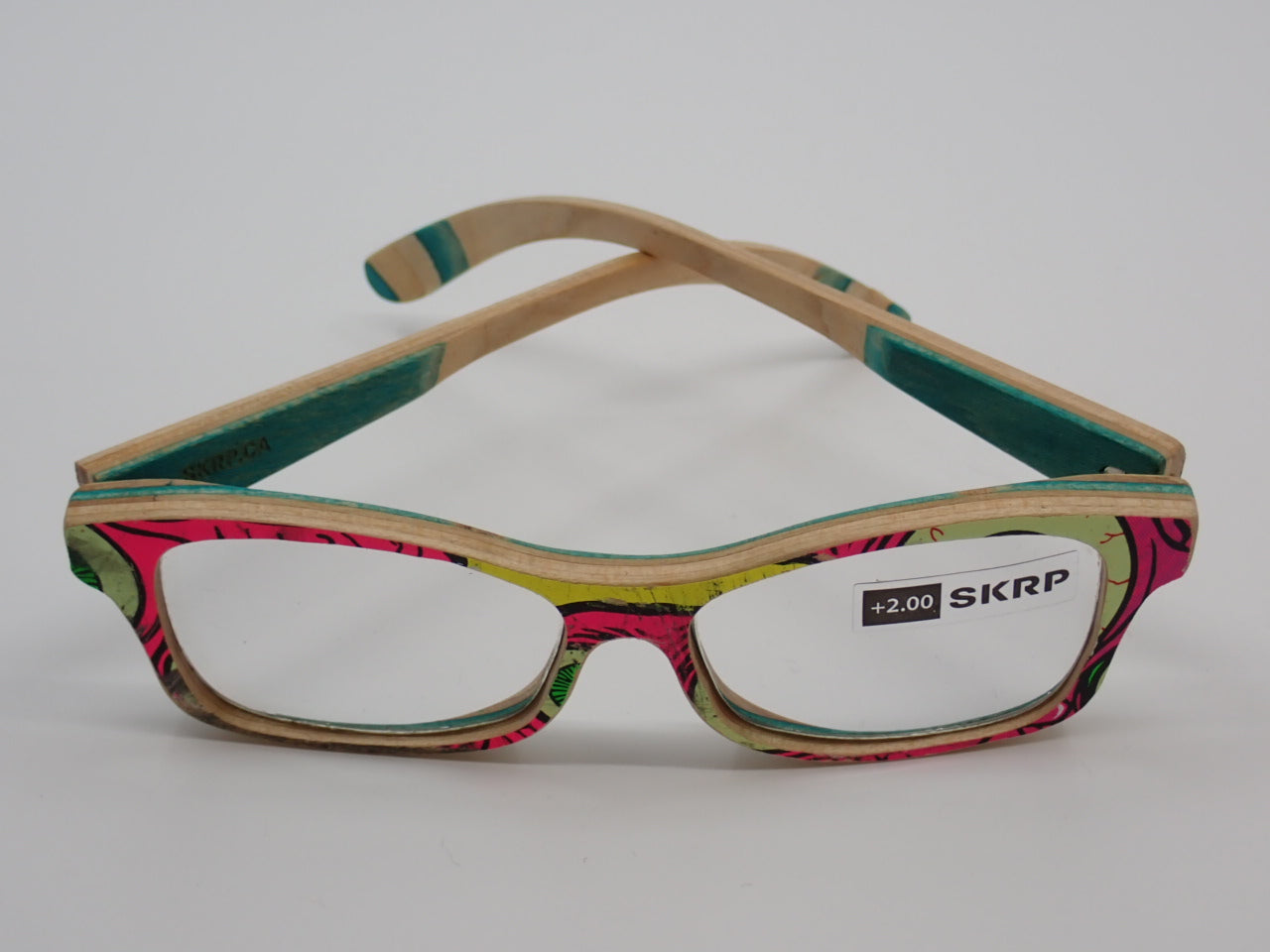 Reading Glasses, +2.00 Magnification, Recycled Skateboards (+ Options)