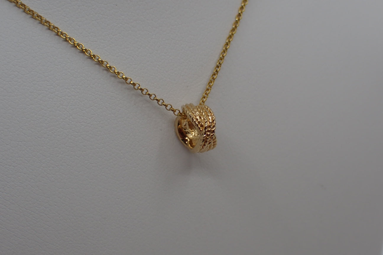 Necklace, Twist Charm, 14kt Gold Vermeil