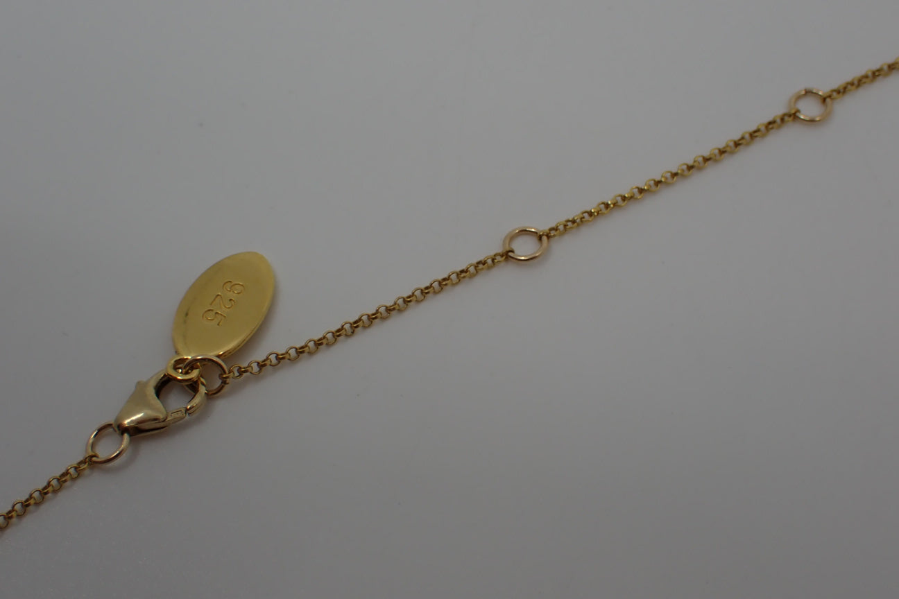 Necklace, Twist Charm, 14kt Gold Vermeil