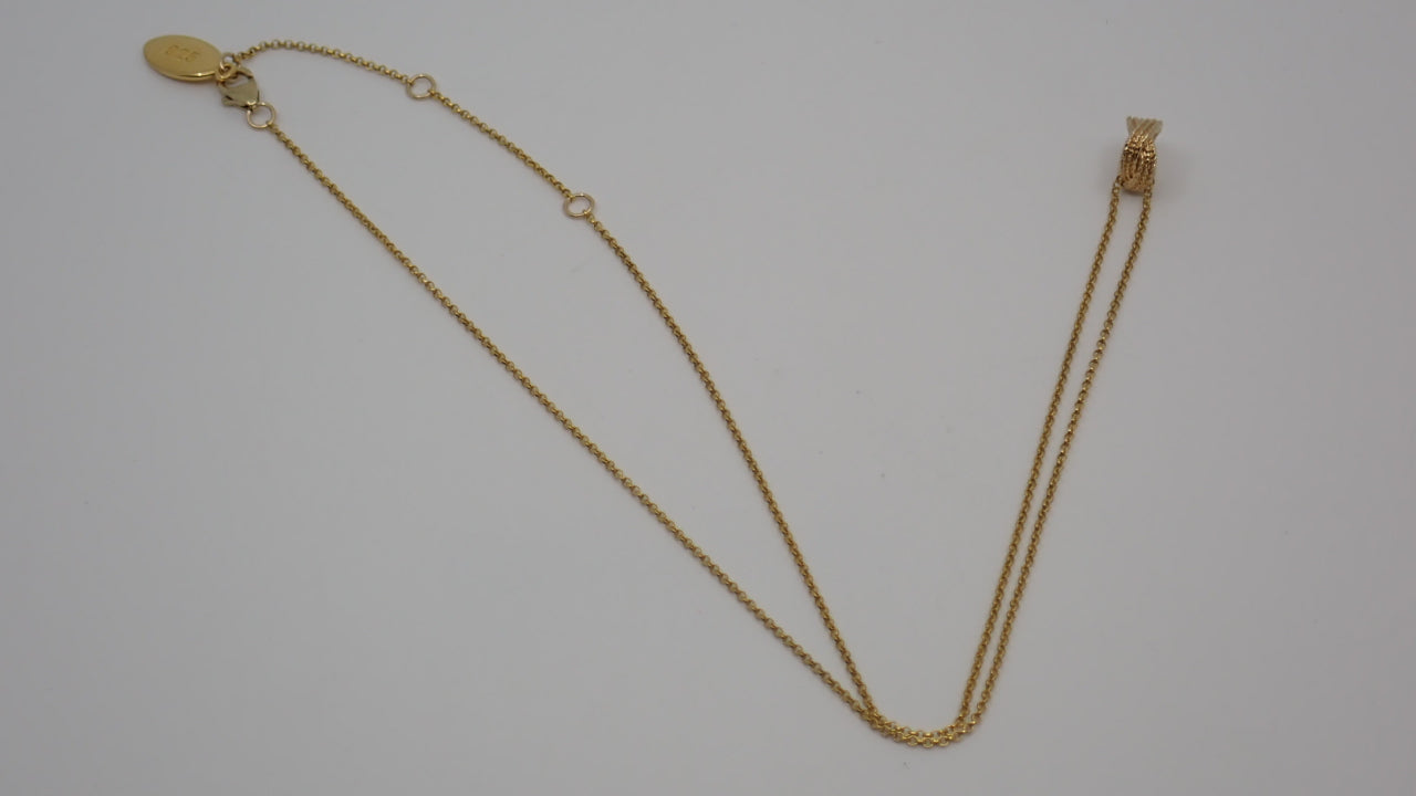 Necklace, Twist Charm, 14kt Gold Vermeil