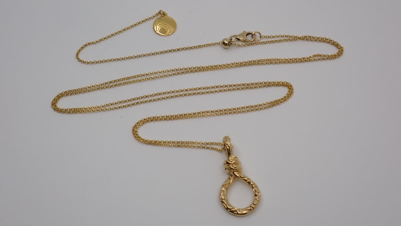 Necklace, Rope Charm, 14kt Gold Vermeil