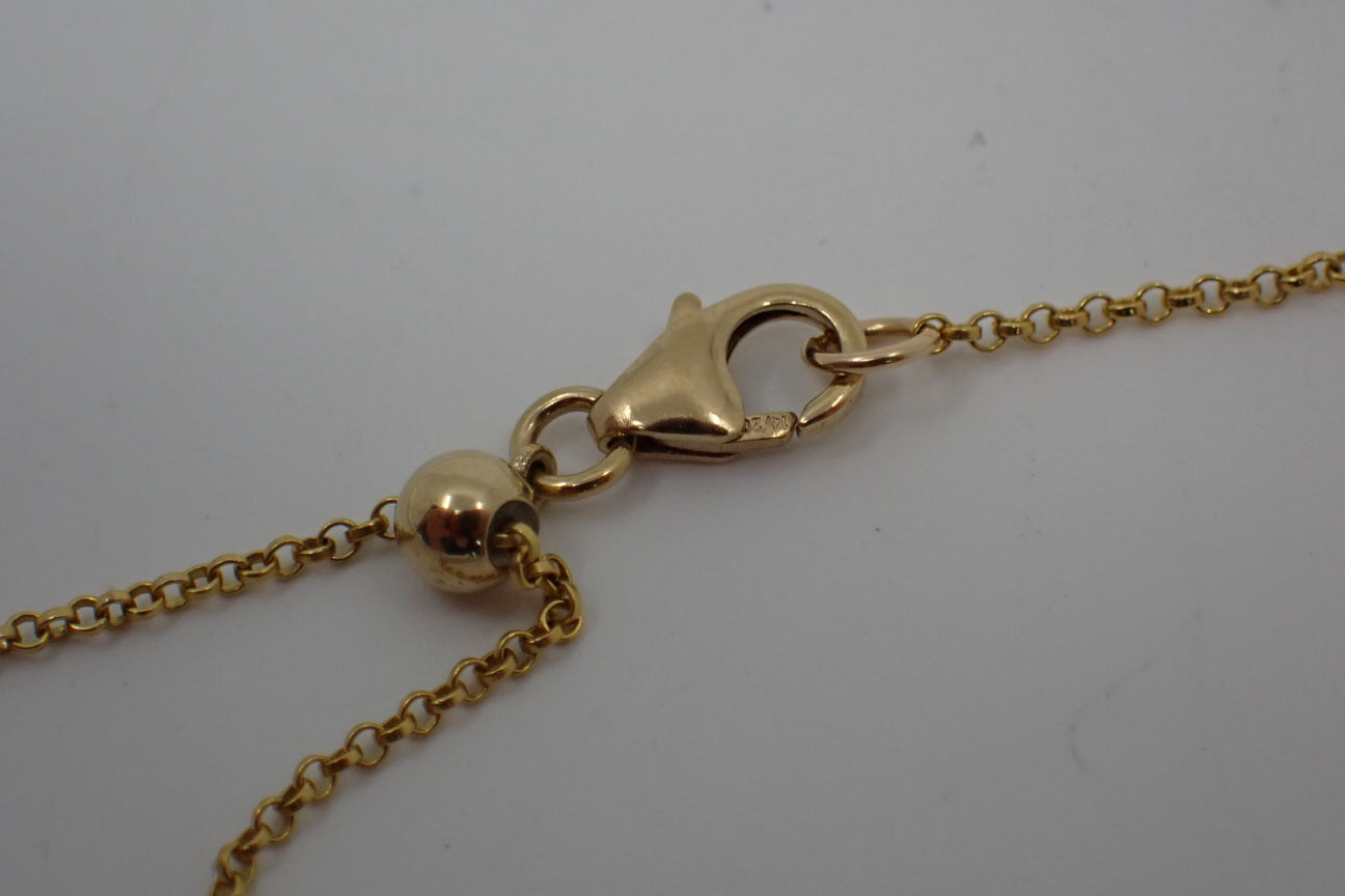 Necklace, Rope Charm, 14kt Gold Vermeil