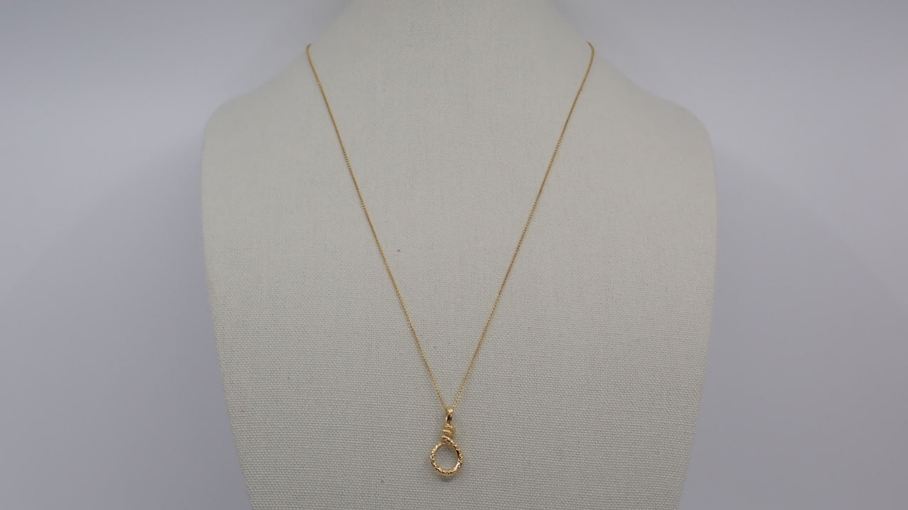 Necklace, Rope Charm, 14kt Gold Vermeil