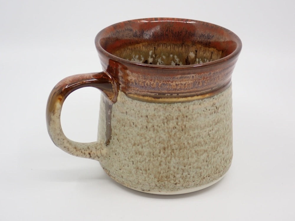 Coffee Mug, Ripple, Stoneware, Cozy Campfire, Custom Glazed