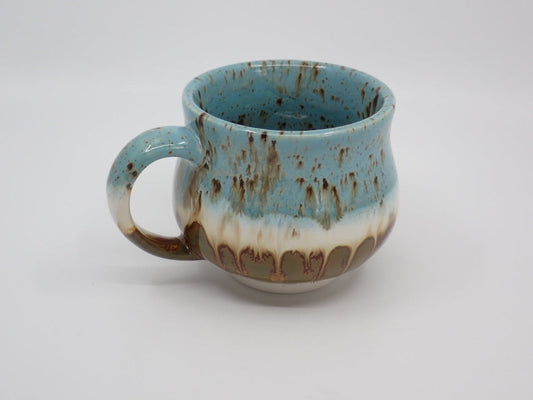 Coffee Mug, Potbelly, Stoneware, Earth & Sky, Custom Glazed