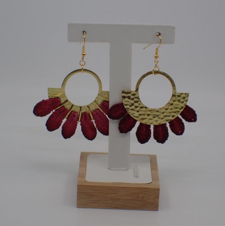 Earrings, Mojave, Hand Dyed Lace, Brass (+ Options)