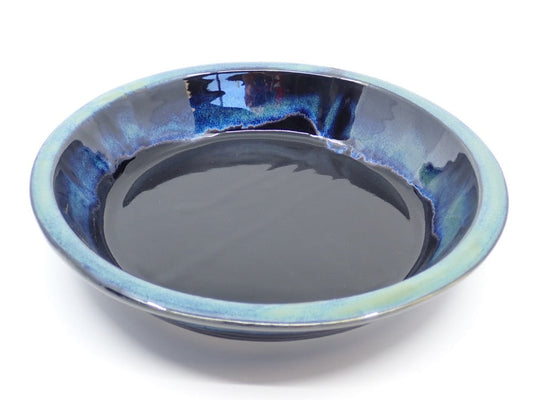 Pie Plate, Stoneware, Aurora Borealis, Custom Glazed