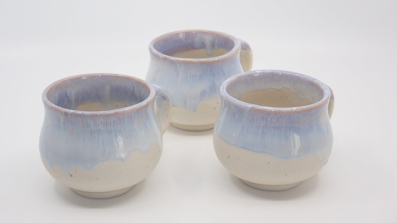 Coffee Mug, Potbelly, Stoneware, Lavender Mist, Custom Glazed