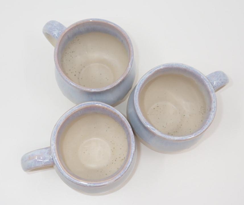 Coffee Mug, Potbelly, Stoneware, Lavender Mist, Custom Glazed