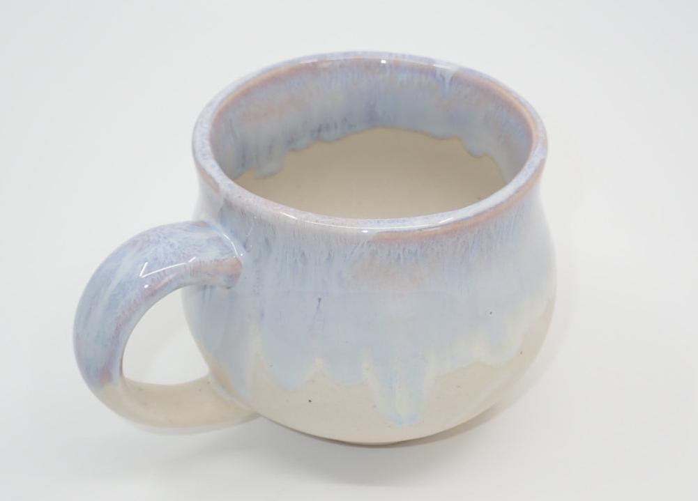 Coffee Mug, Potbelly, Stoneware, Lavender Mist, Custom Glazed