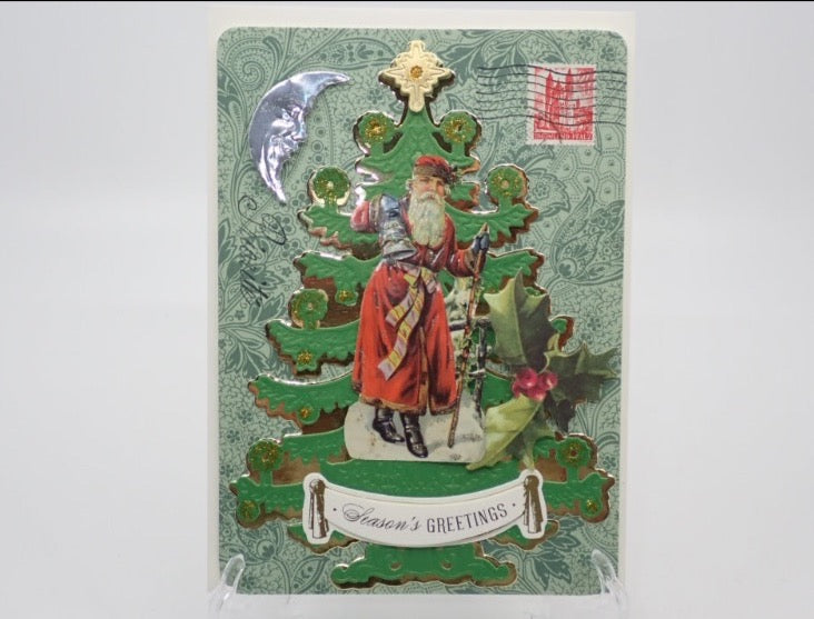 Christmas Cards, Victorian Inspired, Santa