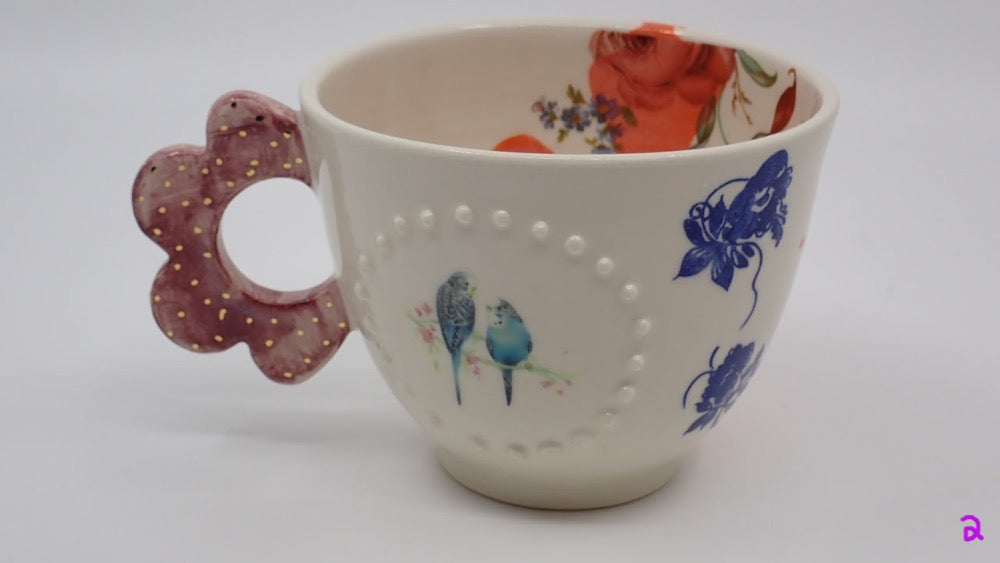 Latte Cup, Roccoco Bling Bling, Porcelain (+ Options)