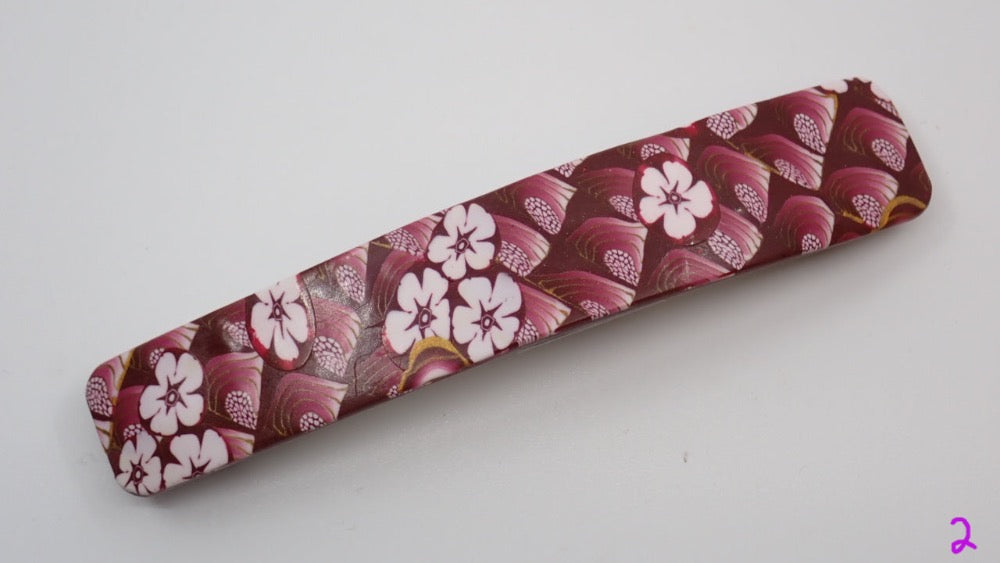 Barrettes, 10cm, Polymer Clay,French Back Clip (+ Options)