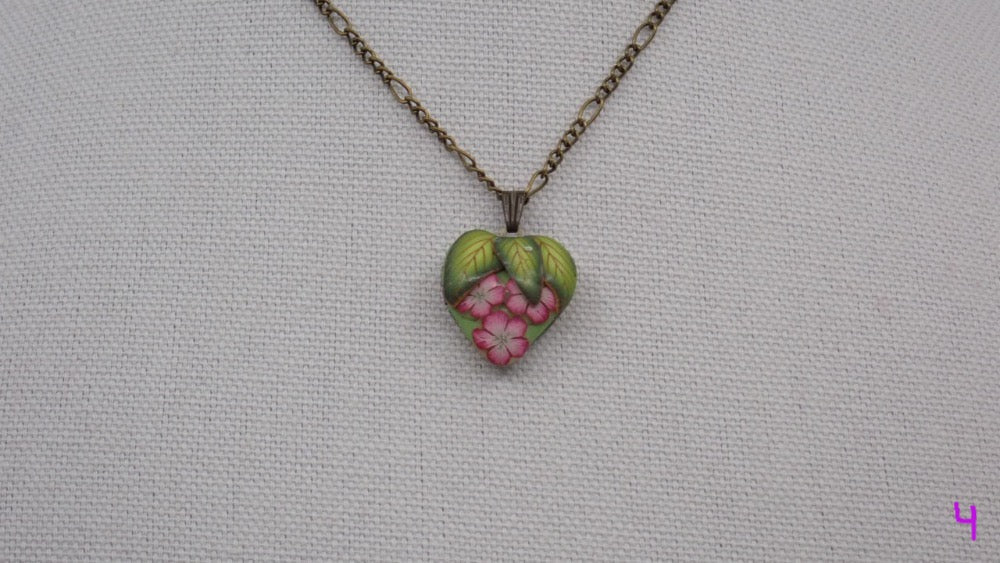 Locket, Heart, Mini, Polymer Clay, Brass, Picture Insert (+ Options)