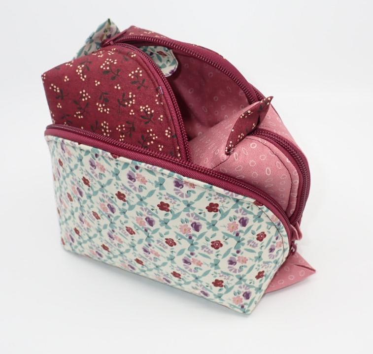 Cosmetic Bag, 3 Nesting Bags, Cotton