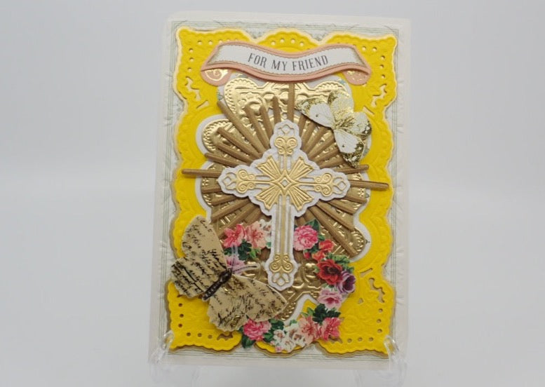 Greeting Cards, Antique Victorian Inspired, "Religious Cross", Paper Craft