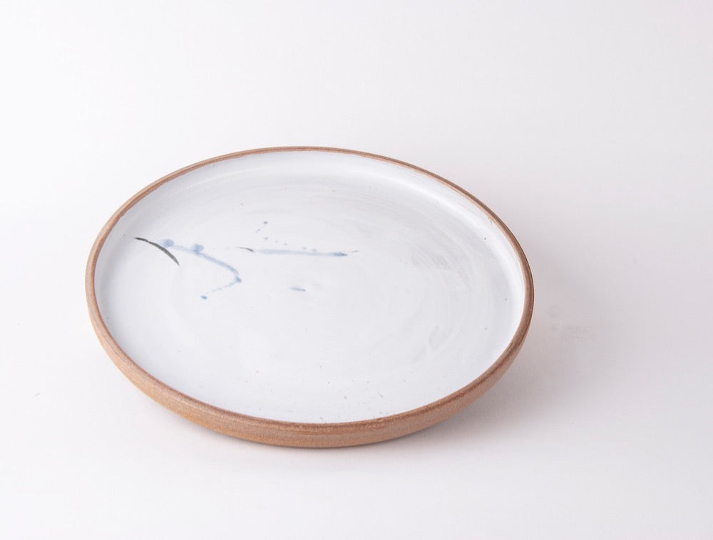 Plate, Ceramic, Blue and Sand, POS