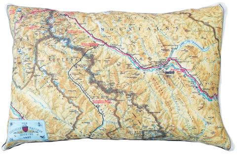 Pillows, Accent Pillow, Rocky Mountains Vintage Map
