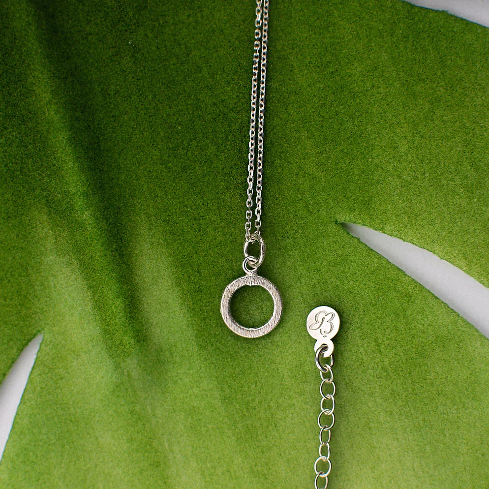 Necklace, Geo, Circle, Sterling Silver