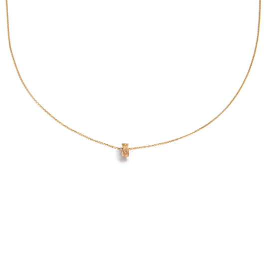 Necklace, Twist Charm, 14kt Gold Vermeil