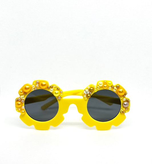 Sunglasses, Flower, Young Girl, Rhinestones, Pearls, Decals (+ Options)