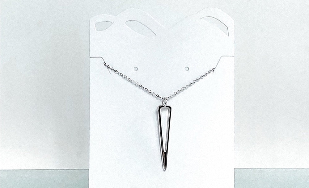 Necklace, Icicle Pendant, Sterling Silver, Nature Inspired