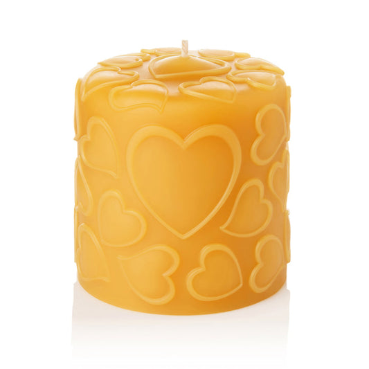 Candle, Pillar, 100% Pure Beeswax, Love