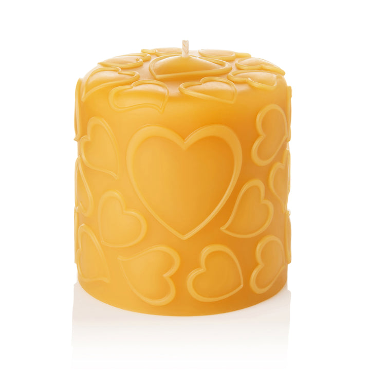 Candle, Pillar, 100% Pure Beeswax, Love