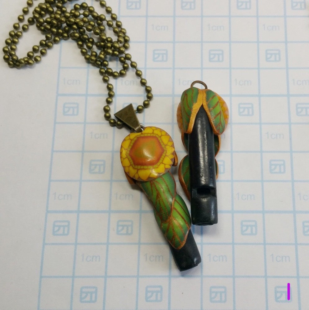 Whistles, Decorative, Polymer Clay, Necklace, Pendant (+ Options)