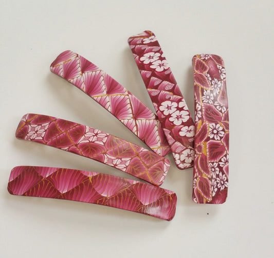 Barrettes, 10cm, Polymer Clay,French Back Clip (+ Options)