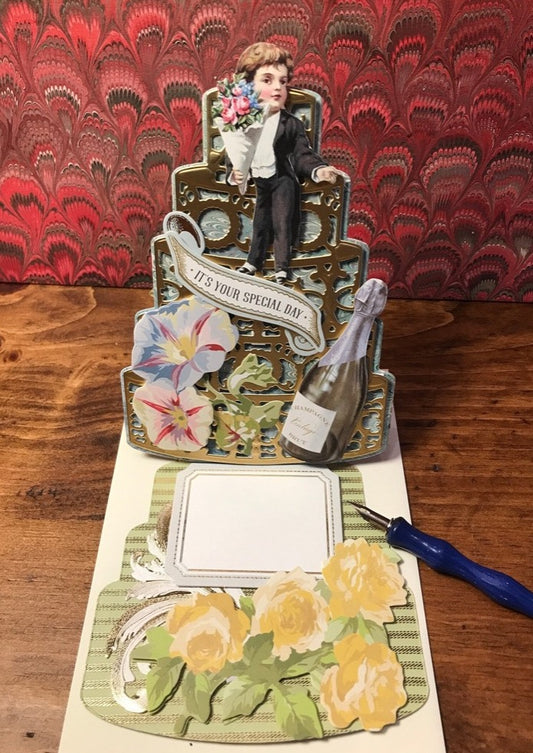 Wedding Card, Easel, "It's Your Special Day", Victorian Inspired