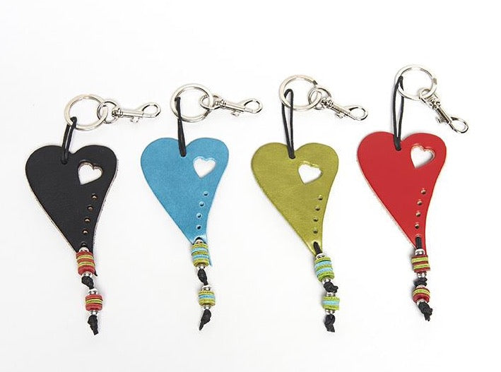Purse Charms/Key Chain, Leather, Beads, Clip on (+ Options)