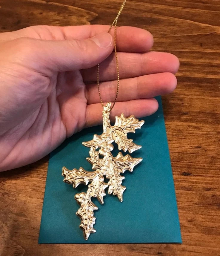 Ornament, Christmas, German Dresden, Gold Paper